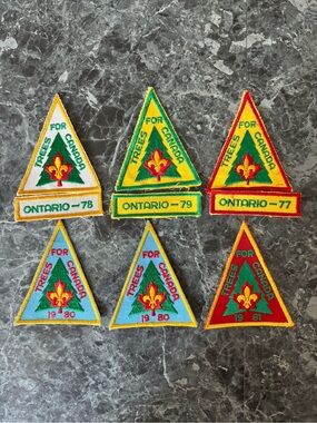 Vintage Boy Scouts ‘Trees for Canada' Ontario Patch Lot 70s/80s